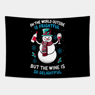 Funny Wine Gifts Men Women Wine Ugly Christmas Wine Tapestry