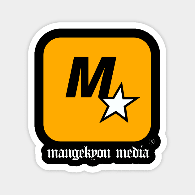 Mangekyou media yellow logo Magnet by Mangekyou Media