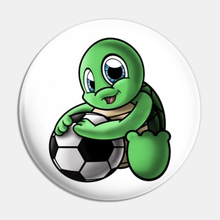 Turtle Soccer Pin