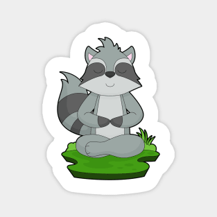 Racoon Yoga Fitness Meditation Magnet