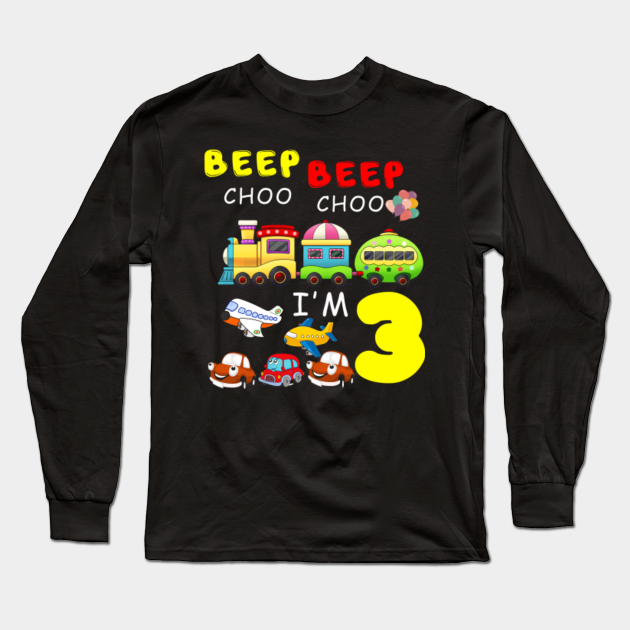 3 Year Old Birthday Shirt for Boy 3rd Birthday Choo Train Toddler Kids T-Shirt