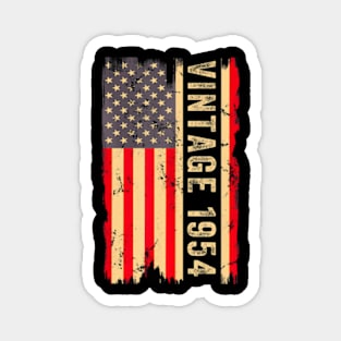 1954 70Th Birthday Gifts 70 Years Old American Flag Magnet