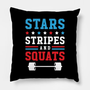 Stars, Stripes And Squats v2 Pillow