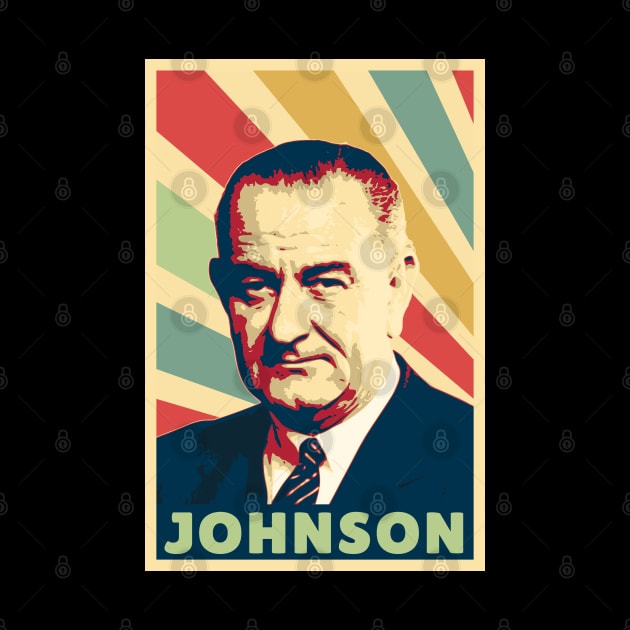 Lyndon B Johnson Vintage Colors by Nerd_art