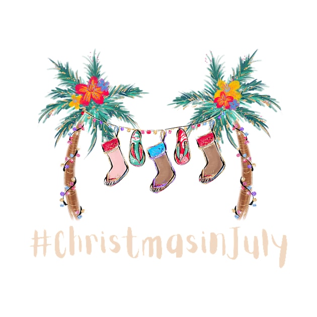 Gift Idea for Christmas in July Party Xmas in July merch by The Mellow Cats Studio