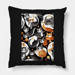 Lots of Cats. Perfect gift for Cats Lovers or for National Cat Day, #25 Pillow