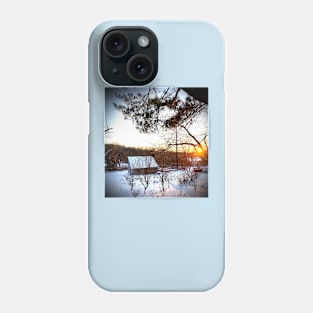 Winter Homestead Sunset Phone Case