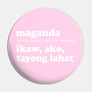 MAGANDA FILIPINO TAGALOG WORD BEAUTIFUL Pin