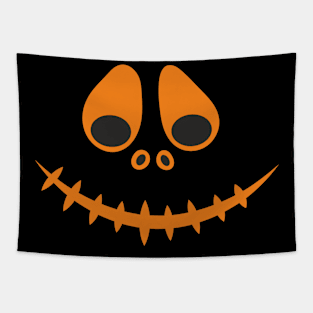 Halloween Pumpkin face design Tapestry