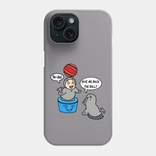 Funny cartoon kid seal cosplay Phone Case