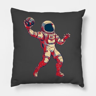 Astronaut Handball Player Pillow