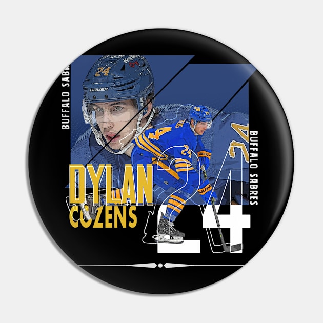 Dylan Cozens hockey Paper Poster Sabres 3 - Dylan Cozens - Tapestry