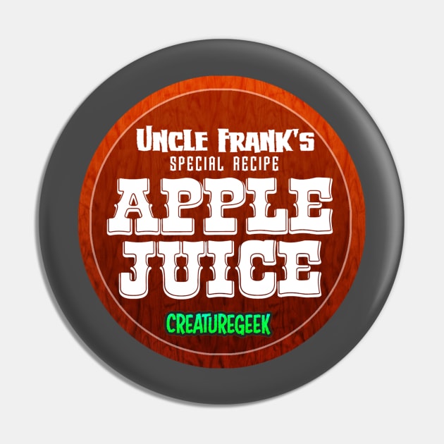 Uncle Franks Special Apple Juice Pin by CreatureGeek