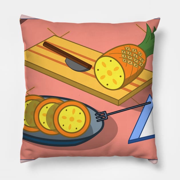 Pineaapple Art Pillow by SarkaBabayka