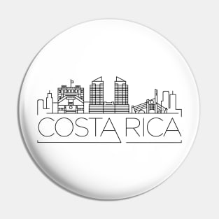 Costa Rica Minimal Skyline Pin