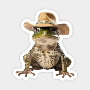 Frog with a Cowboy Hat Magnet