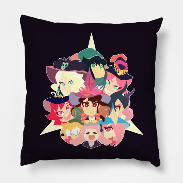 The Nine New Witches Pillow by sailorjubs