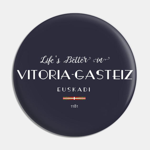 VITORIA-GASTEIZ Basque Country Euskadi Spain Flag Pin by French Salsa