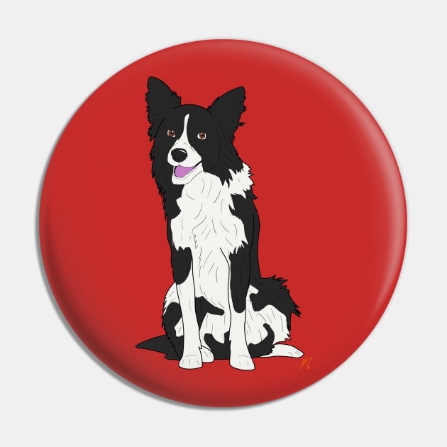 Border Collie Pin by AMCArts