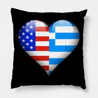 Half American Half Greek - Gift for Greek From Greece Pillow