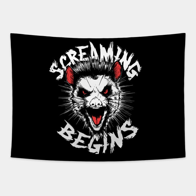 Screaming Begins - Possum 90s Inspired Tapestry by Y2KSZN