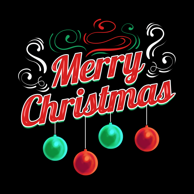 Christmas Tree Balls Logo Merry Christmas by SinBle