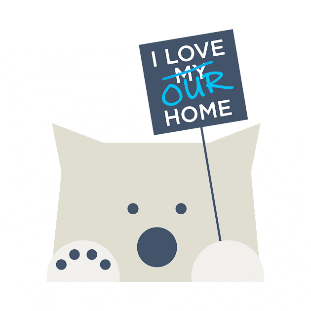 I Love Our Home (Polar Bear Strike), Warm Gray by ABKS