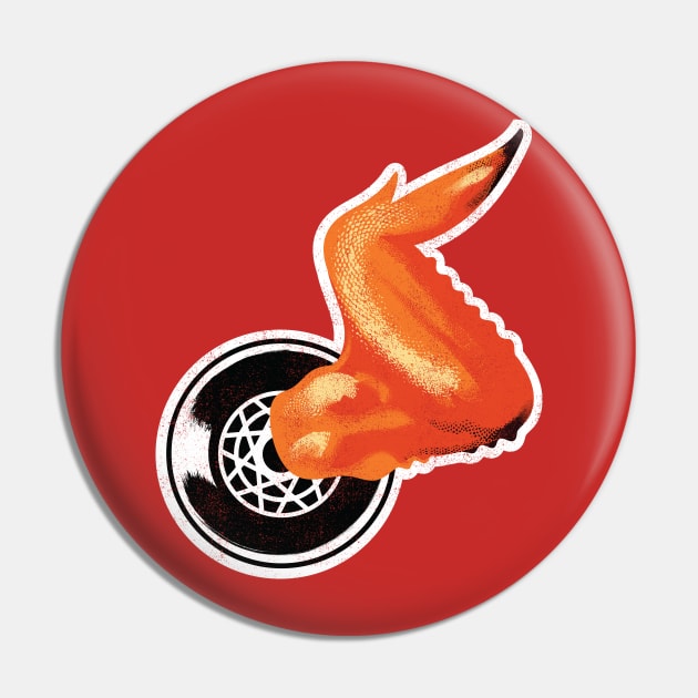 Hot Wings (black variant) Pin by toadyco