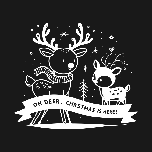 Oh Deer Christmas is Here! by Francois Ringuette