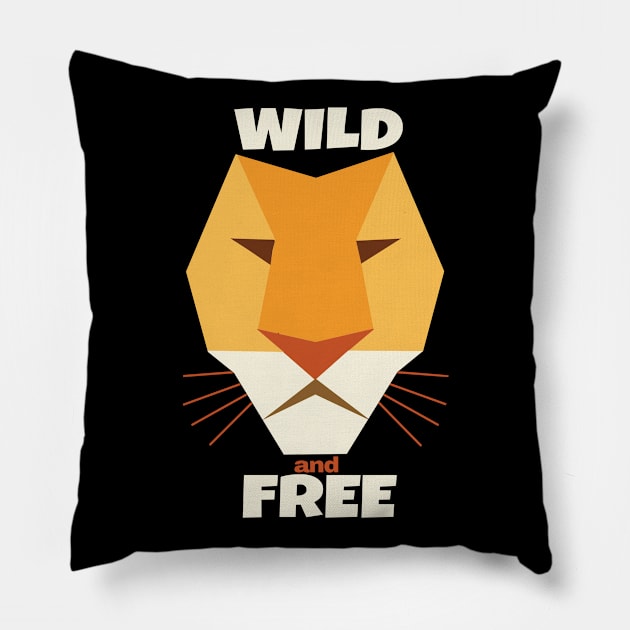 Beast Mode Wild and Free Pillow by KewaleeTee