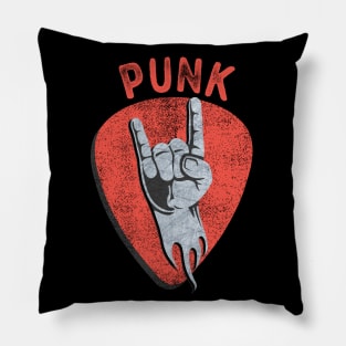 Punk Rock El Diablo Hand Sign Rocker Pillow