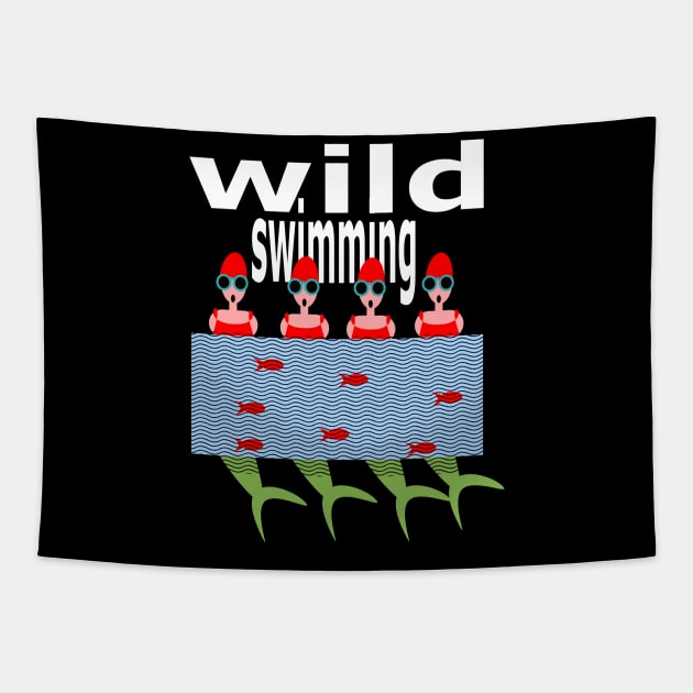 Wild Swimming Tapestry by KristinaEvans126