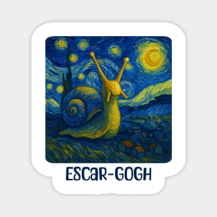 Escar-Gogh, Van Gogh's Starry Night Snail version Magnet