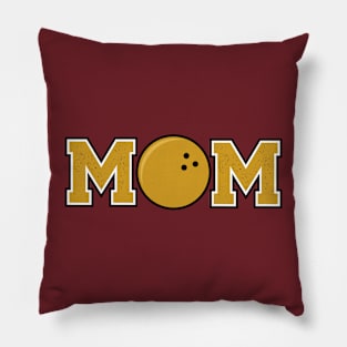 Bowling Mom Gold Pillow