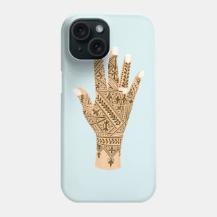 Moroccan Fessi Henna Tattoo - Brown Intricate Henna Phone Case