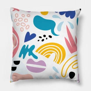 Modern Botanical Abstract Contemporary Shapes Pillow