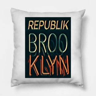 Neon Rep. of Brooklyn Pillow