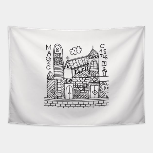 magic castle Tapestry by zzzozzo