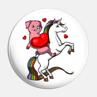 Pig Riding Unicorn Pin