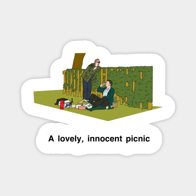 Peep Show A lovely innocent picnic Magnet by tommytyrer
