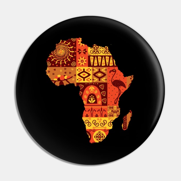 African Culture Safari Tribal Art Design Pin by SpaceManSpaceLand