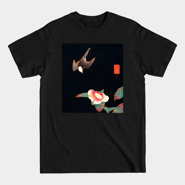 Discover Ito Jakuchu Swallow and Camellia - Woodblock Print - T-Shirt