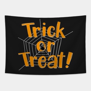 Trick or Treat Spider Web Tapestry