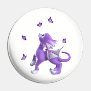 Little Dragon with Butterfly Pin