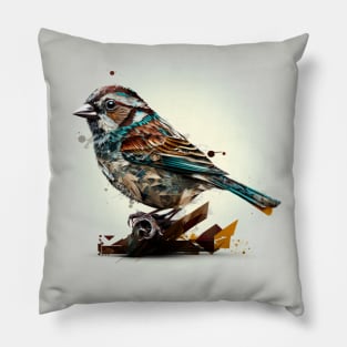 Sparrow Bird Design Pillow
