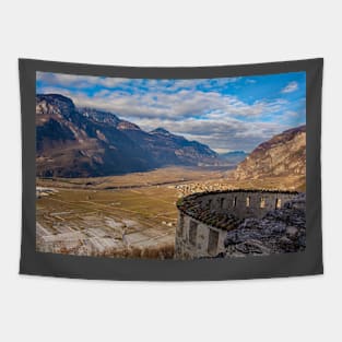 View from Beseno Castle in Trentino, Italy Tapestry