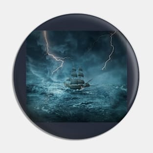 ship into the storm Pin