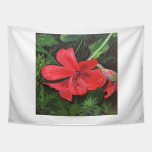 Red Flower Tapestry