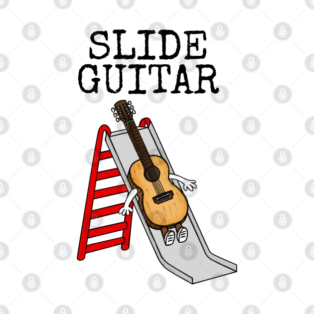 Slide Guitar Guitarist Musician Funny by doodlerob