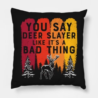 Big Racks Matter - Live Free And Hunt Hard - Funny Deer Buck Hunting Pillow